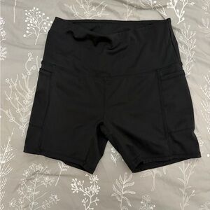 High-Waist Black Women’s Athletic Shorts